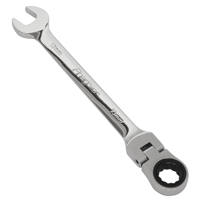 Sealey FHRCW13 Premier Flexi-Head Ratchet Combination Spanner 13mm