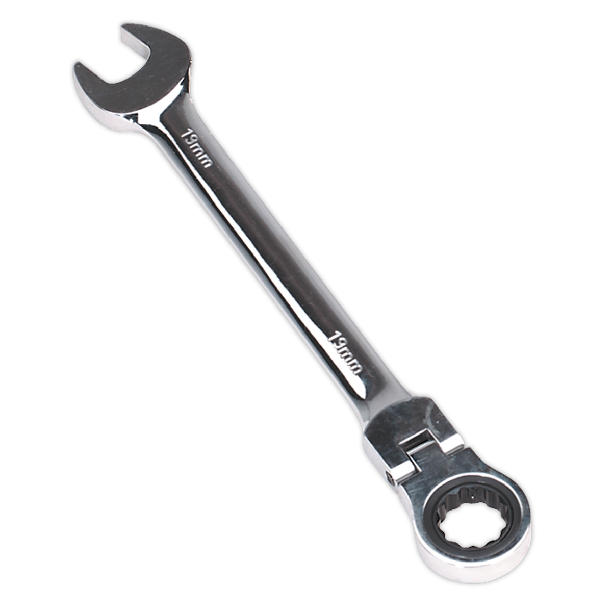 Sealey FHRCW19 Premier Flexi-Head Ratchet Combination Spanner 19mm