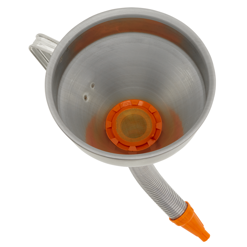Sealey FM20F Metal Flexible Spout Funnel with Filter 200mm - additional view 3