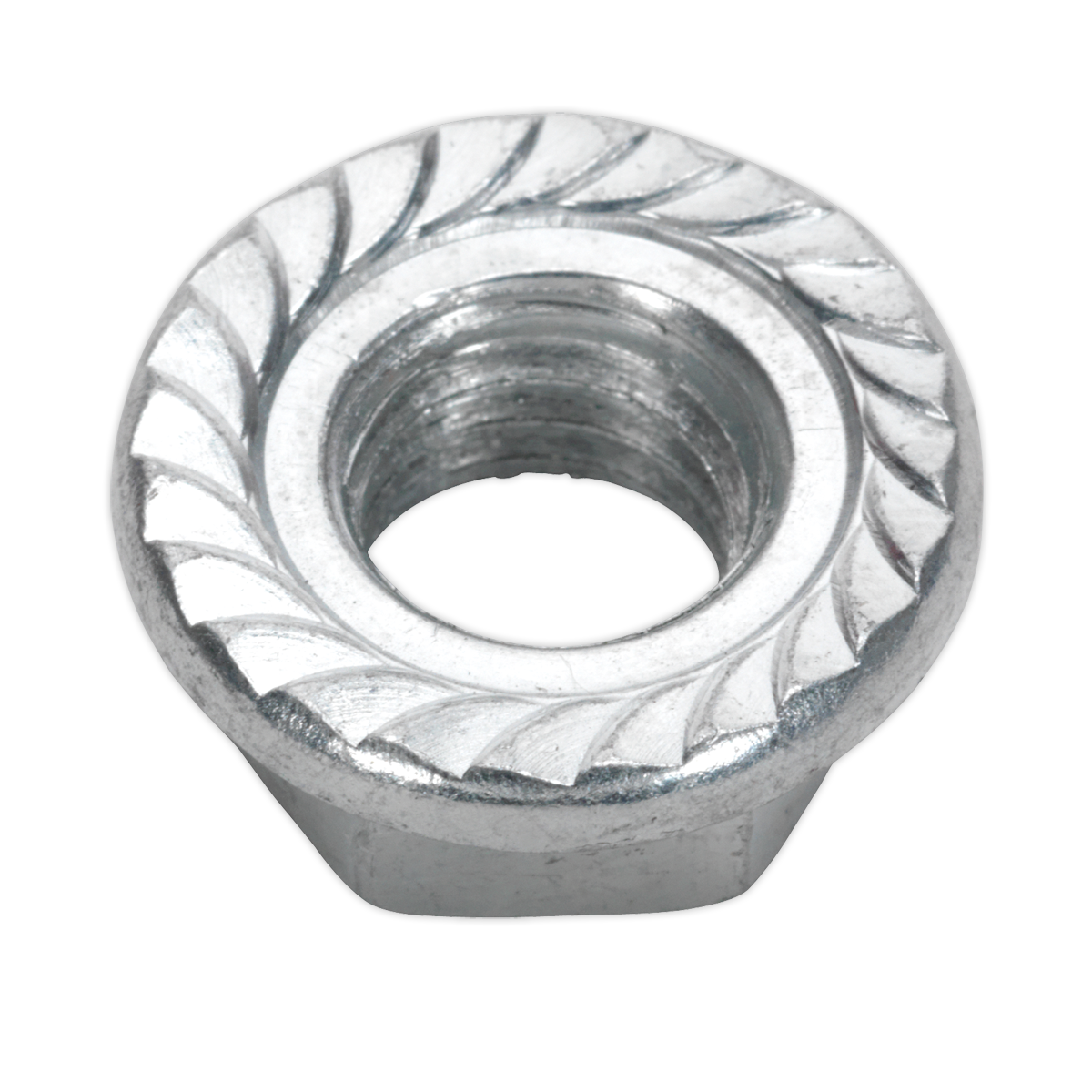 Sealey FN12 Zinc Plated Serrated Flange Nut M12 - Pack of 50 - additional view 4