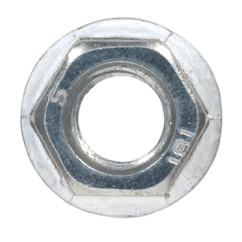 Sealey FN12 Zinc Plated Serrated Flange Nut M12 - Pack of 50 - additional view 5
