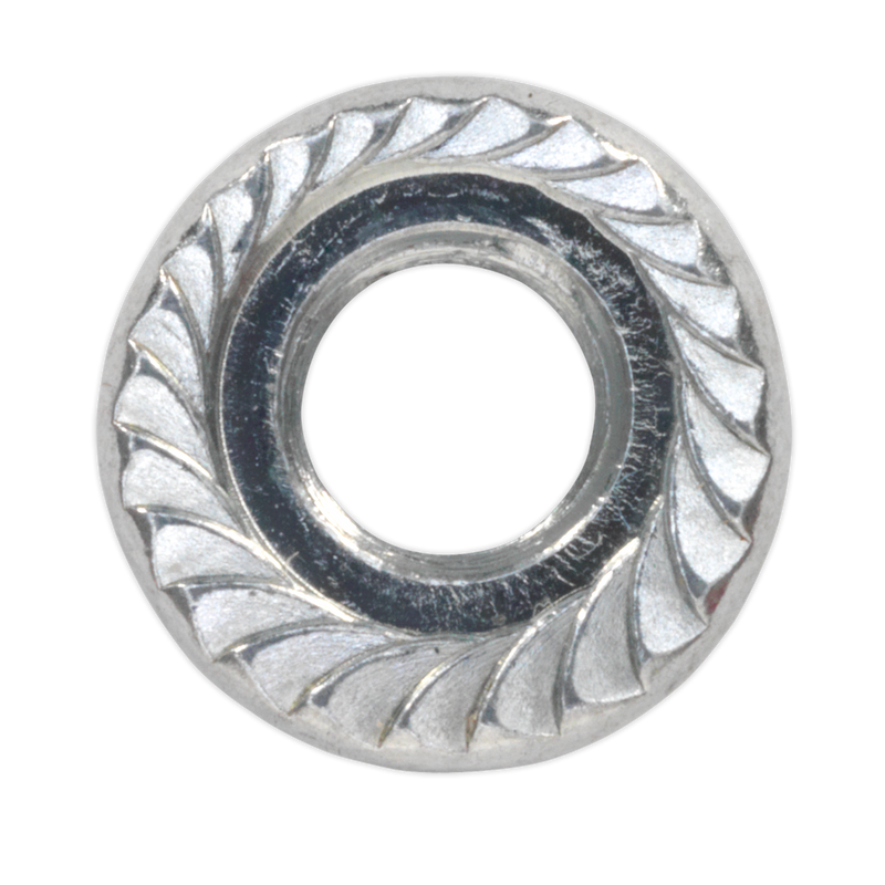 Sealey FN5 Zinc Plated Serrated Flange Nut M5 - Pack of 100 - additional view 5