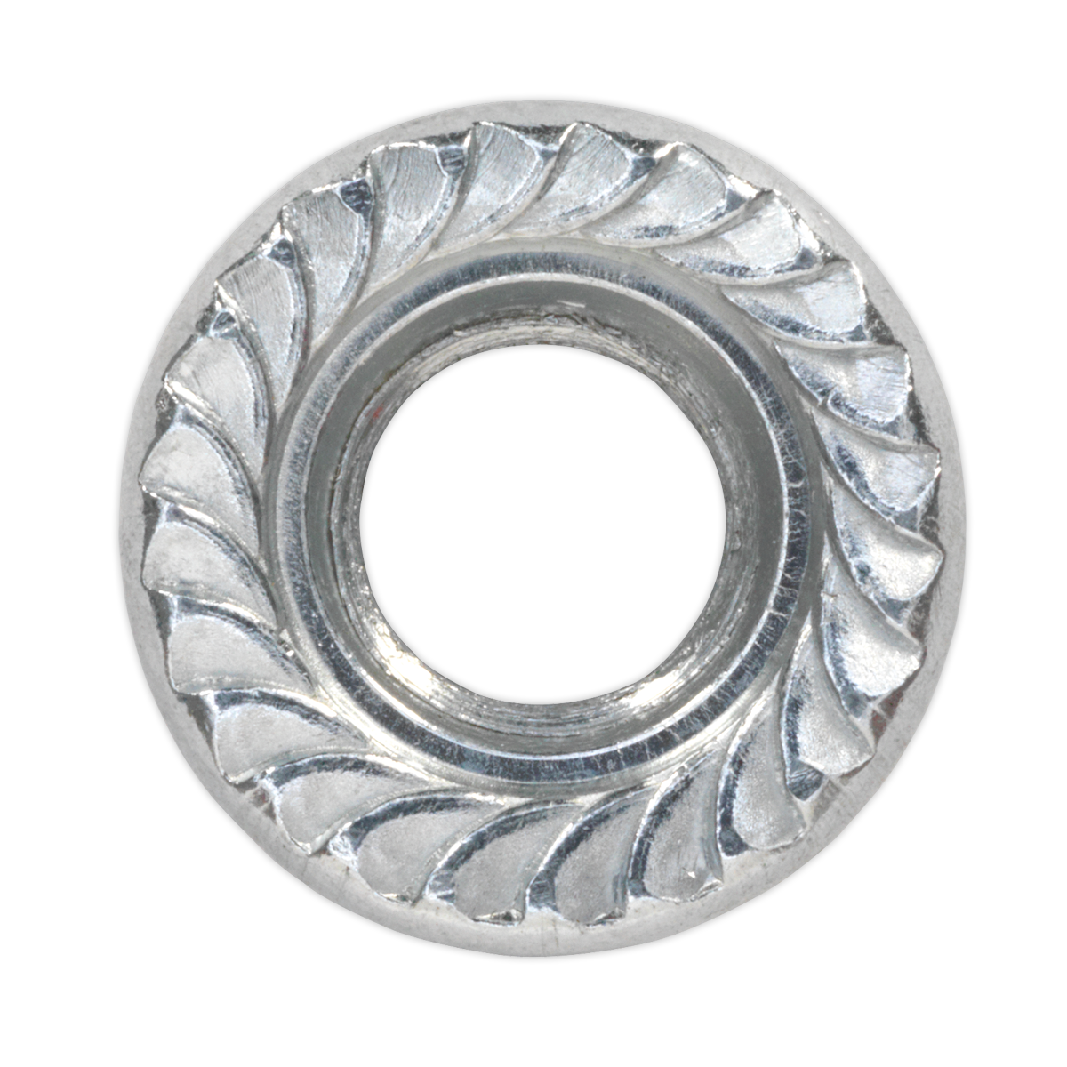 Sealey FN8 Zinc Plated Serrated Flange Nut M8 - Pack of 100 - additional view 4