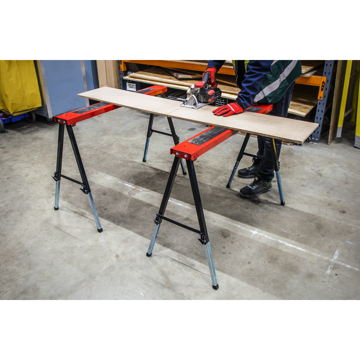 Sealey FTAL12 Fold Down Trestle with Adjustable Legs - Pair - additional view 16