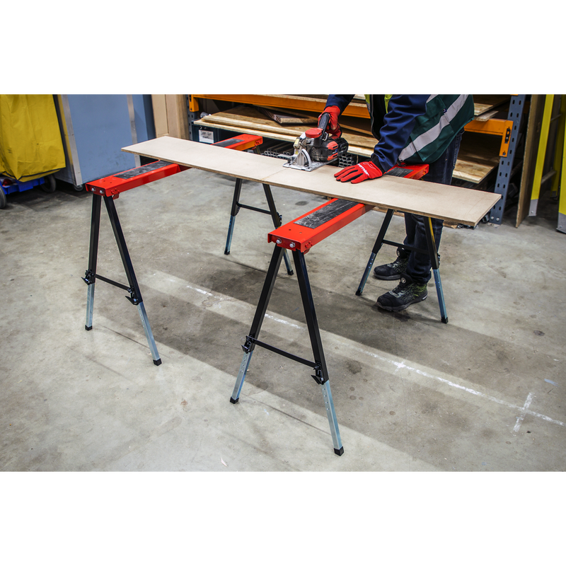 Sealey FTAL12 Fold Down Trestle with Adjustable Legs - Pair - additional view 16