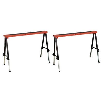 Sealey FTAL12 Fold Down Trestle with Adjustable Legs - Pair