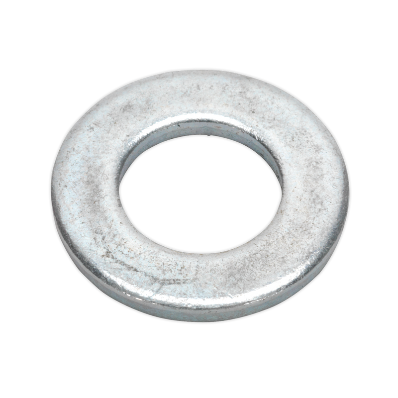 Sealey FWA1224 Zinc Plated Form A Flat Washer M12 x 24mm, DIN 125 - Pack of 100