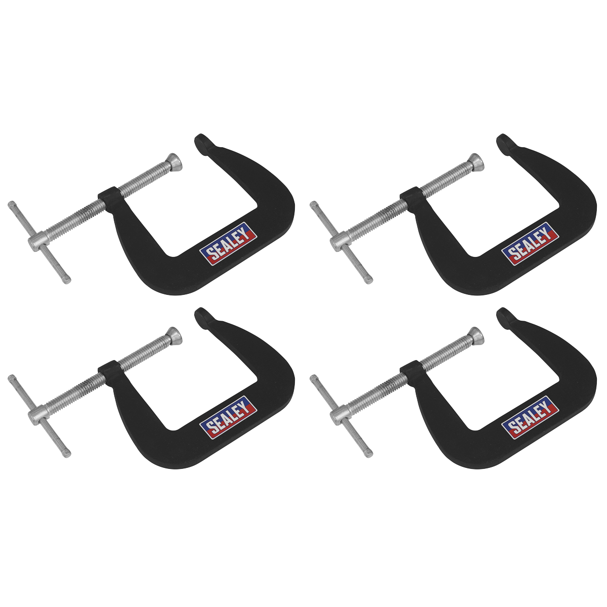 Sealey GCC01 Junior C-Clamp Set 64 x 64mm 4pc