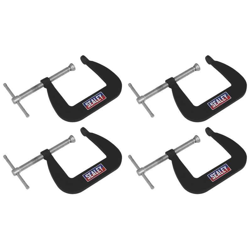 Sealey GCC01 Junior C-Clamp Set 64 x 64mm 4pc