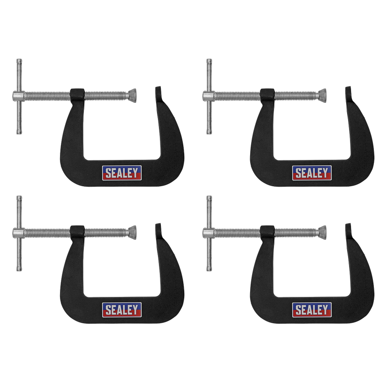 Sealey GCC01 Junior C-Clamp Set 64 x 64mm 4pc - additional view 2