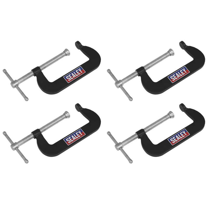 Sealey GCC02 Junior C-Clamp Set 76 x 35mm 4pc