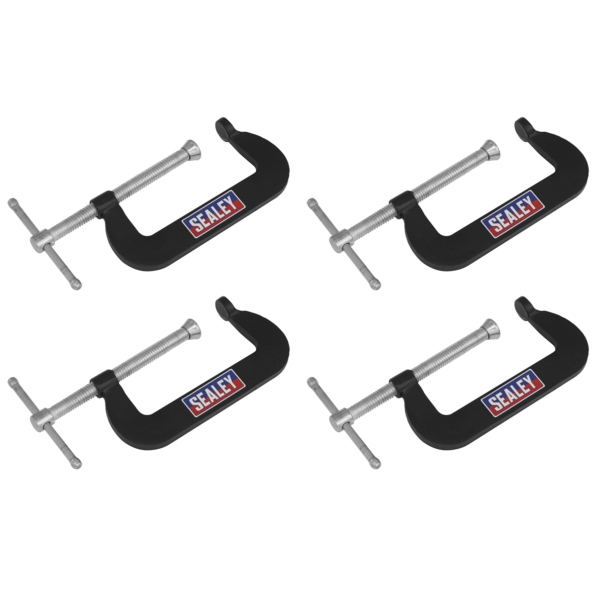 Sealey GCC02 Junior C-Clamp Set 76 x 35mm 4pc