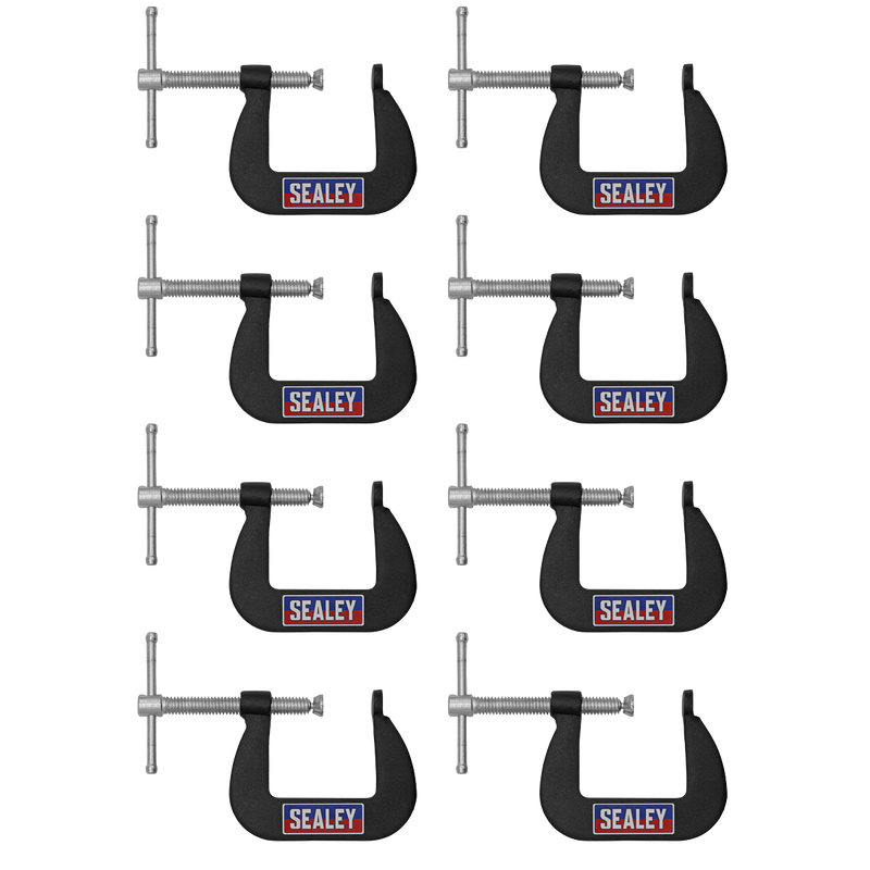 Sealey GCC03 Junior C-Clamp Set 38 x 38mm 8pc - additional view 9