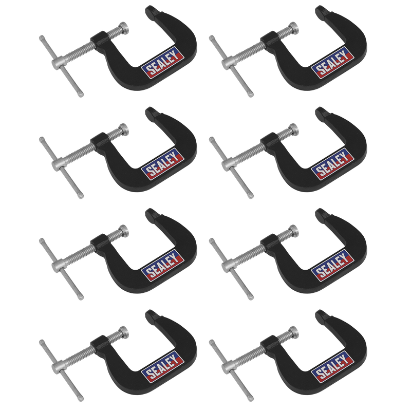Sealey GCC05 Junior C-Clamp Set 28 x 28mm 8pc