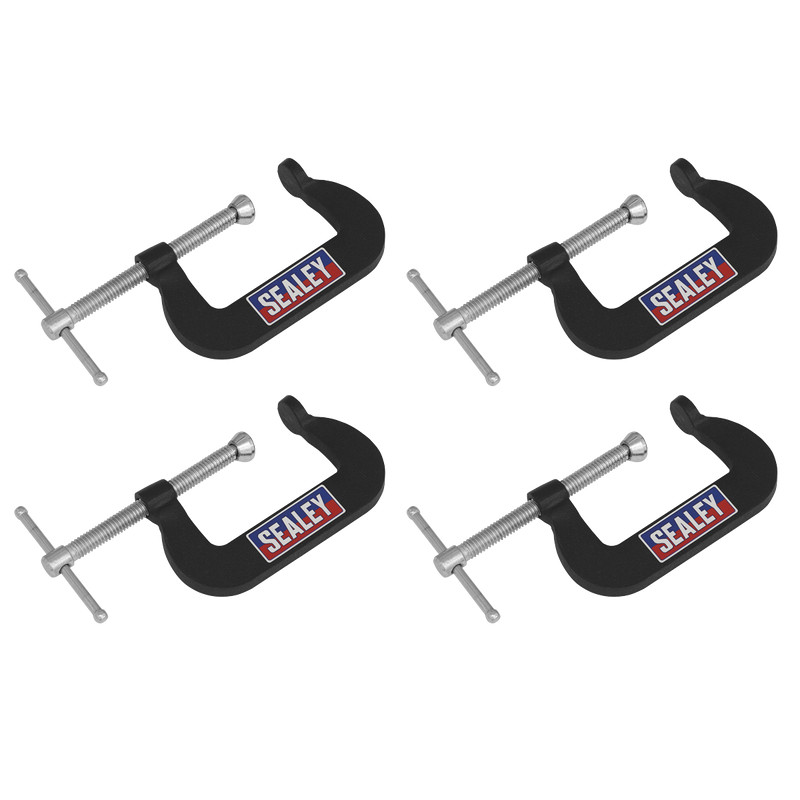 Sealey GCC06 Junior C-Clamp Set 51 x 32mm 4pc