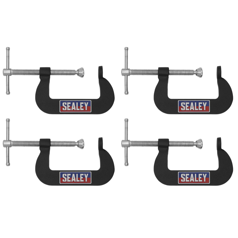Sealey GCC06 Junior C-Clamp Set 51 x 32mm 4pc - additional view 3