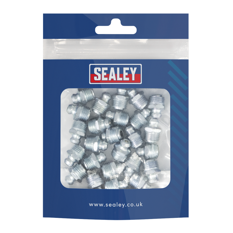 Sealey GNM18 Straight Grease Nipple M10 x 1mm - Pack of 25 - additional view 2