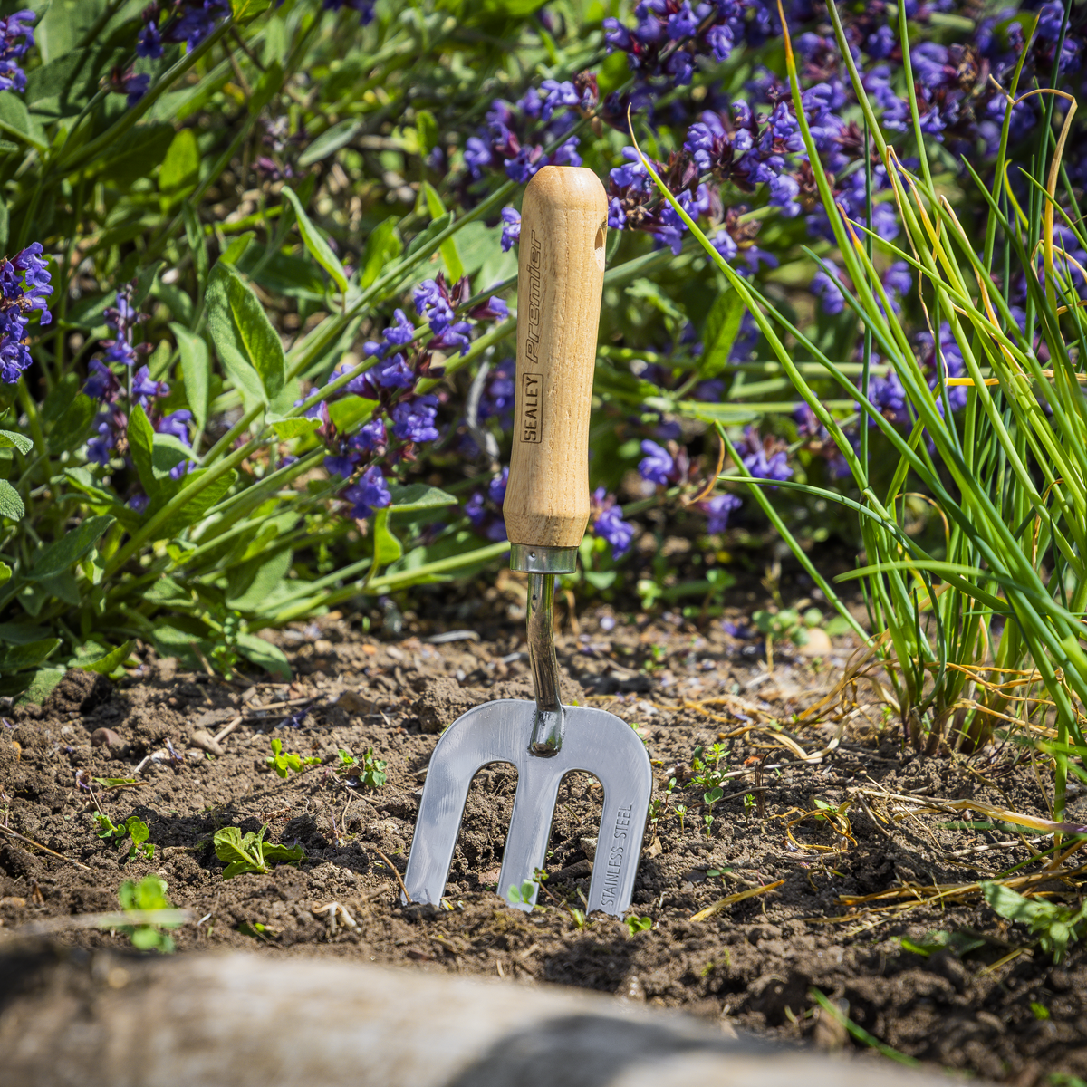 Sealey GTWH007 Premier Garden Hand Fork with Ash Handle & Stainless Steel Tines - additional view 3