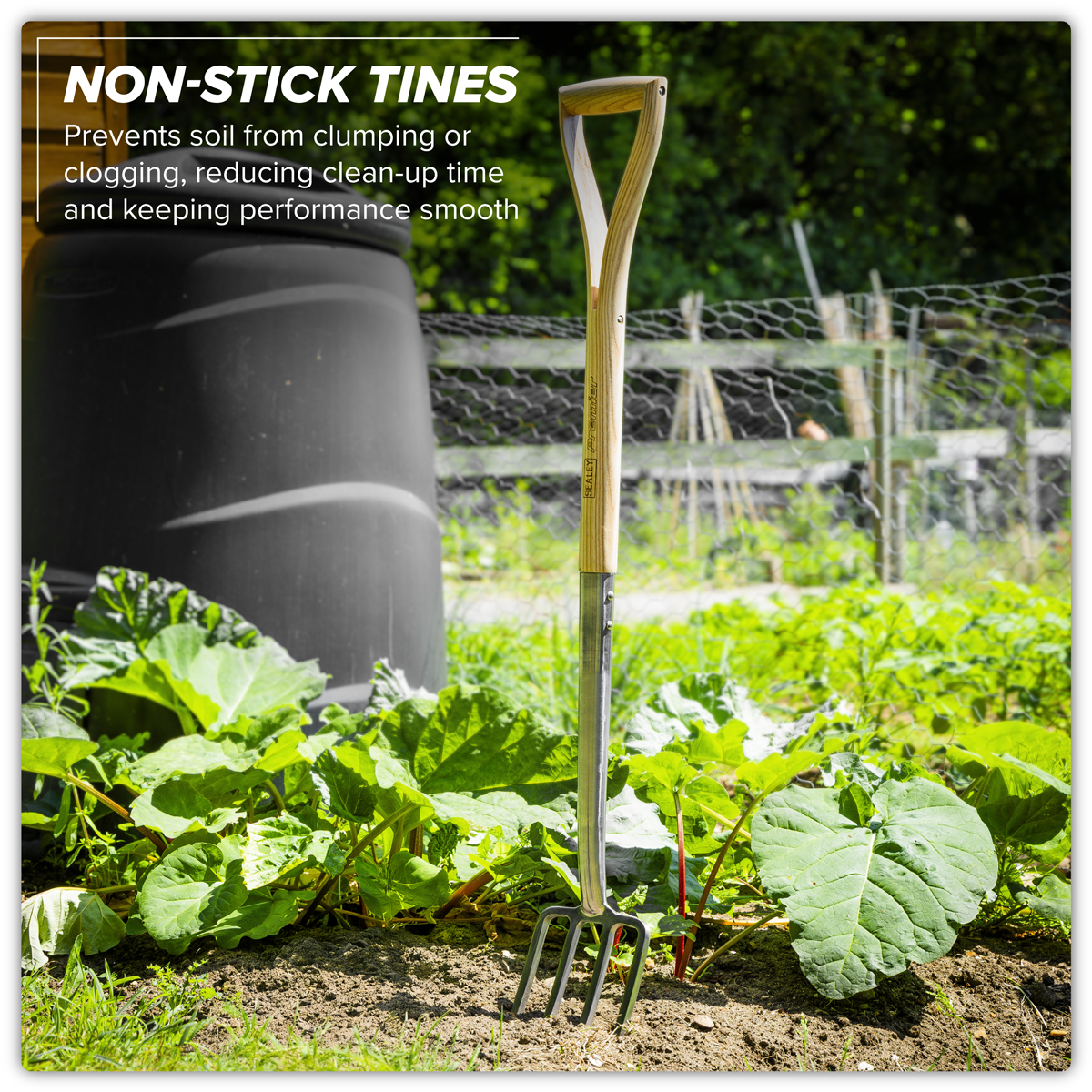 Sealey GTWH016 Premier Digging Fork with Ash Handle & Stainless Steel Tines - additional view 10