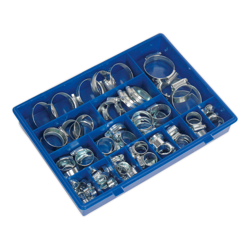 Sealey HCJ85AC HI-GRIP® Zinc Plated Hose Clip Assortment 9.5-55mm 81pc - additional view 3