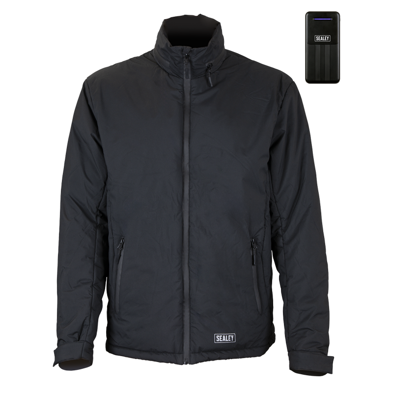 Sealey HJ07KIT 5V Heated Rain Jacket with Power Bank 20Ah - Large