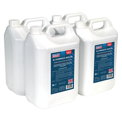 Sealey HJO/5L Hydraulic Jack Oil 5L - Pack of 4