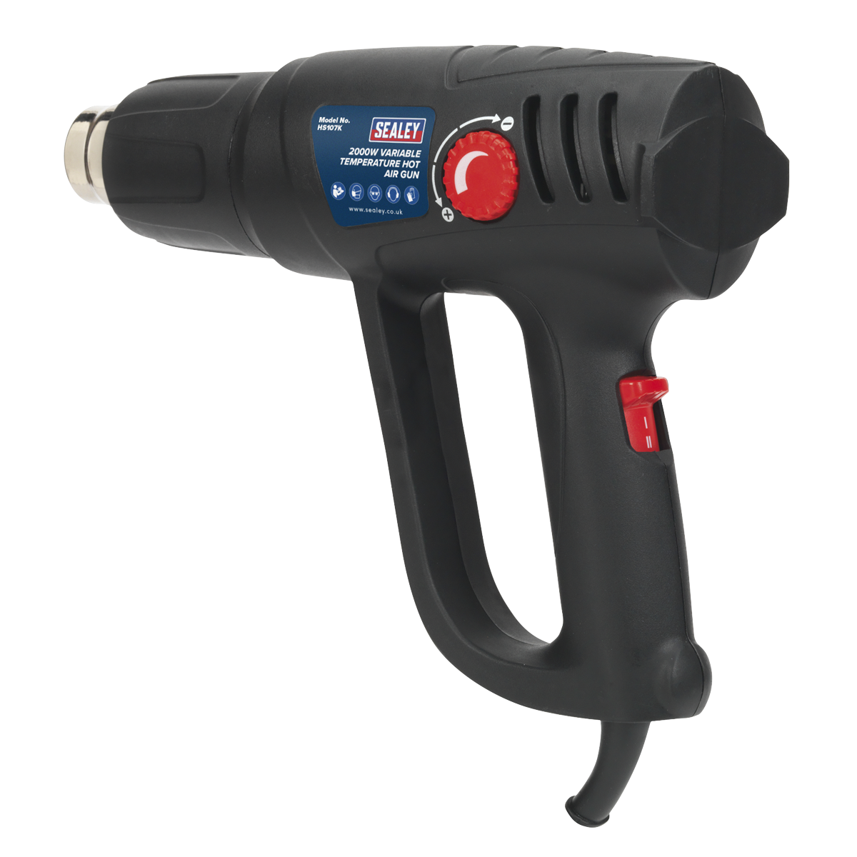 Sealey HS107K 2000W Variable Temperature Heat Gun Kit 50-450°C/90-600°C - additional view 5