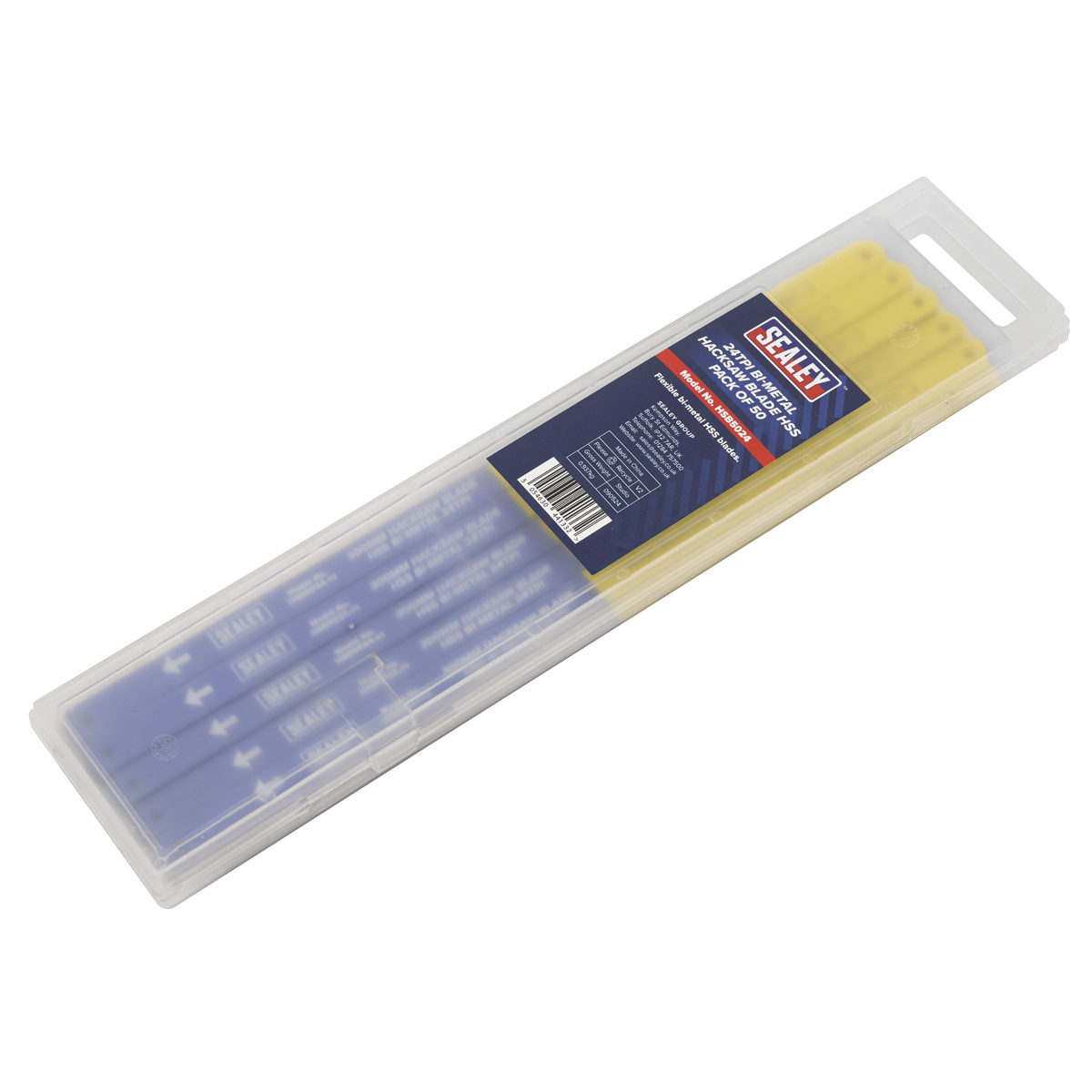 Sealey HSB5024 HSS Bi-Metal Hacksaw Blade 24tpi 300mm - Pack of 50 - additional view 2