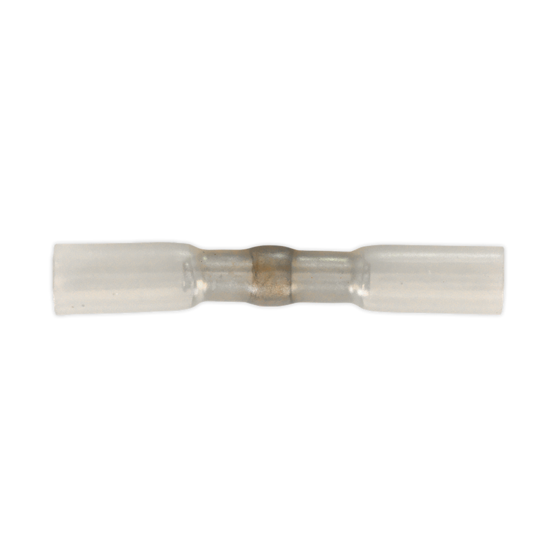 Sealey HSSB25C Heat Shrink Butt Connector with Crimp & Solder, Clear - Pack of 25