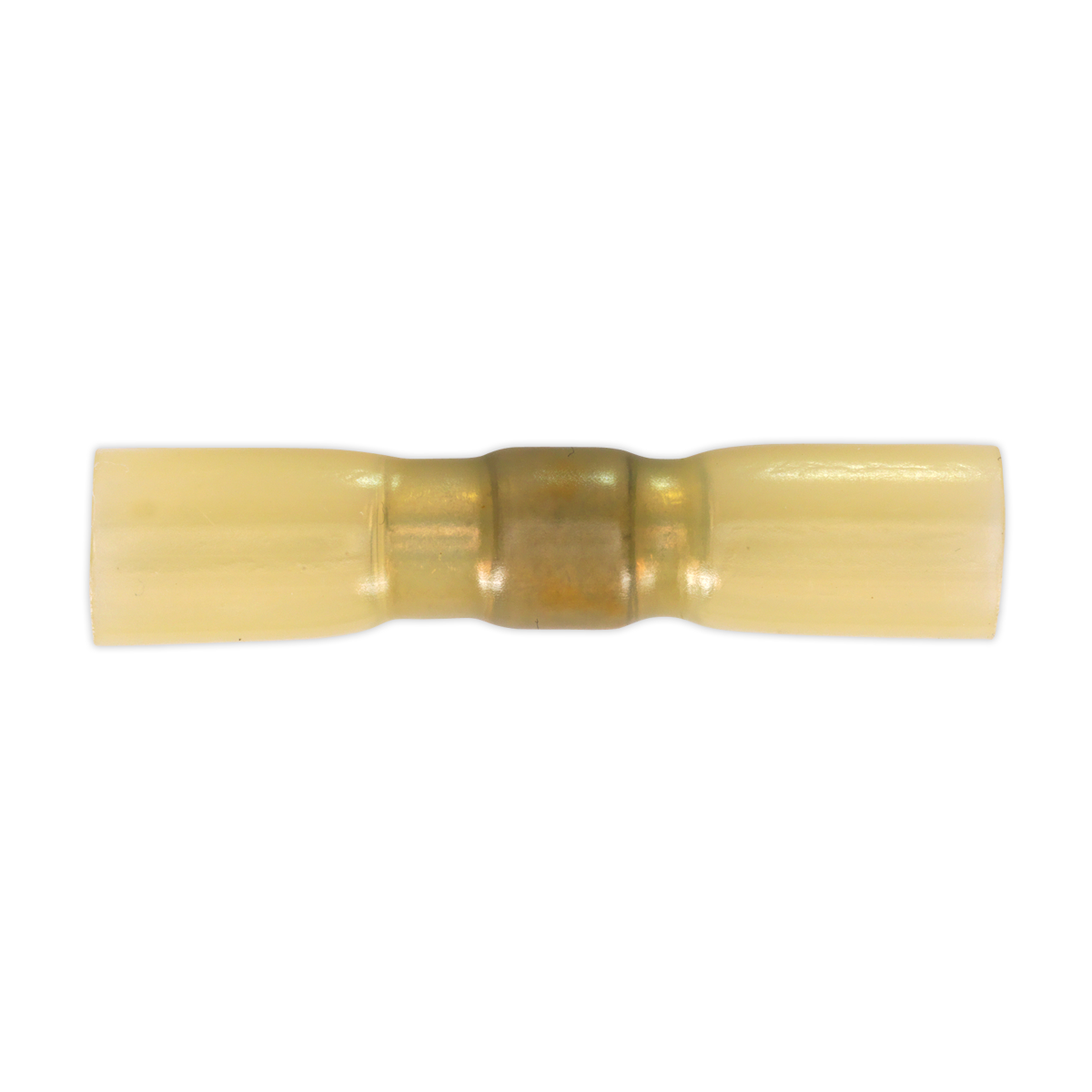 Sealey HSSB25Y Heat Shrink Butt Connector with Crimp & Solder, Yellow - Pack of 25
