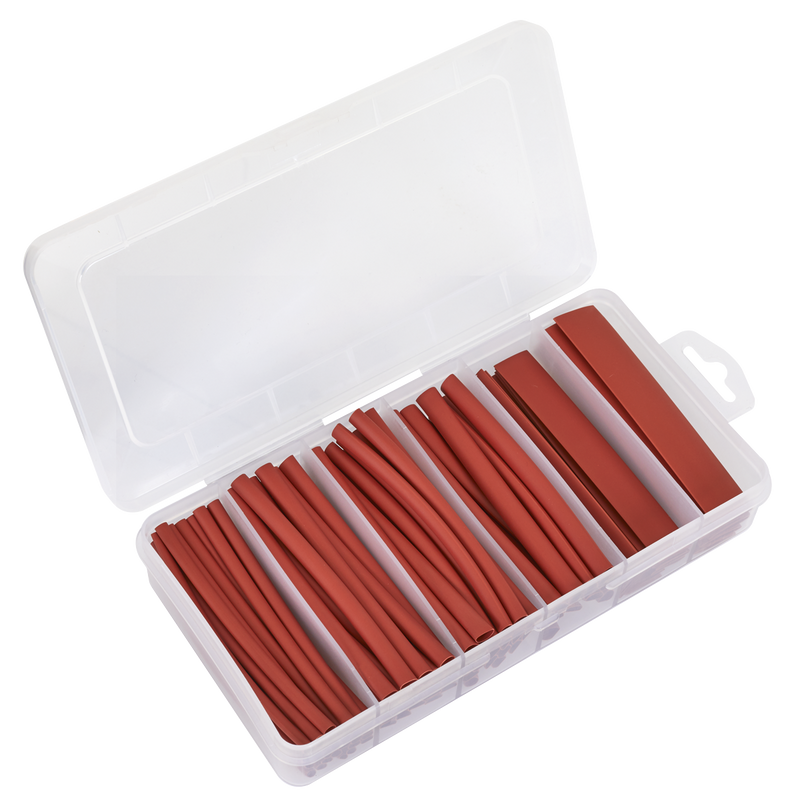 Sealey HST100R Heat Shrink Tubing Assortment 100mm 95pc - Red