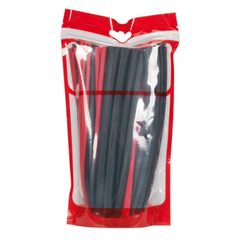 Sealey HSTAL72BR Adhesive Lined Heat Shrink Tubing Assortment 200mm 72pc - Black & Red - additional view 3