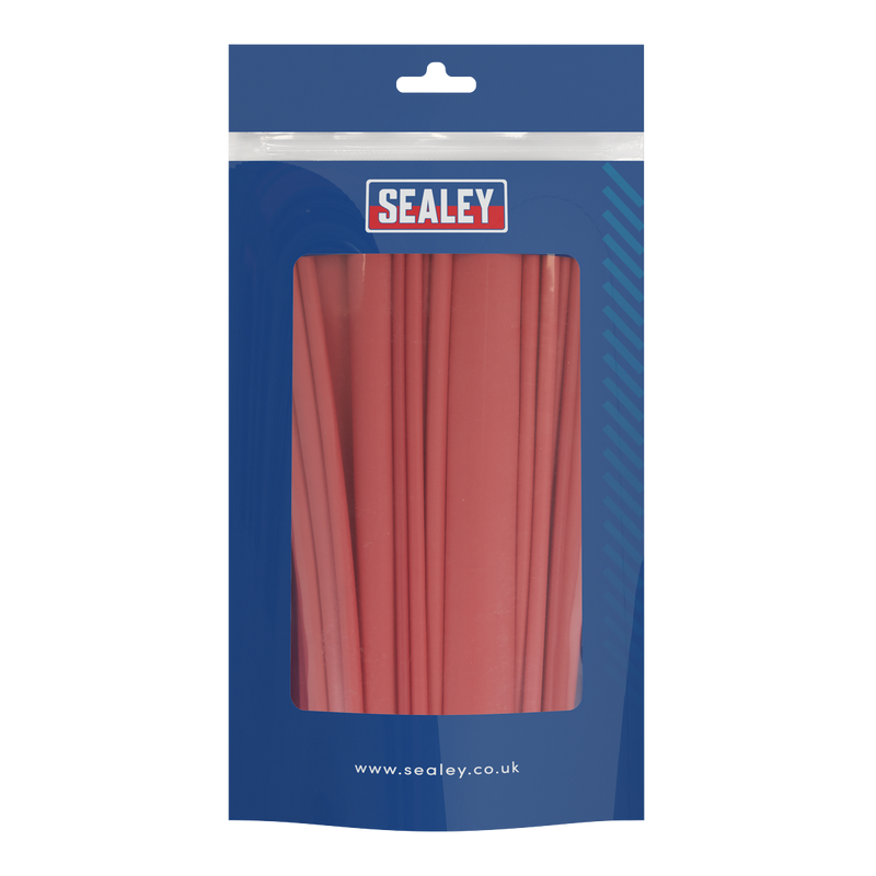 Sealey HSTAL72R Adhesive Lined Heat Shrink Tubing Assortment 200mm 72pc - Red