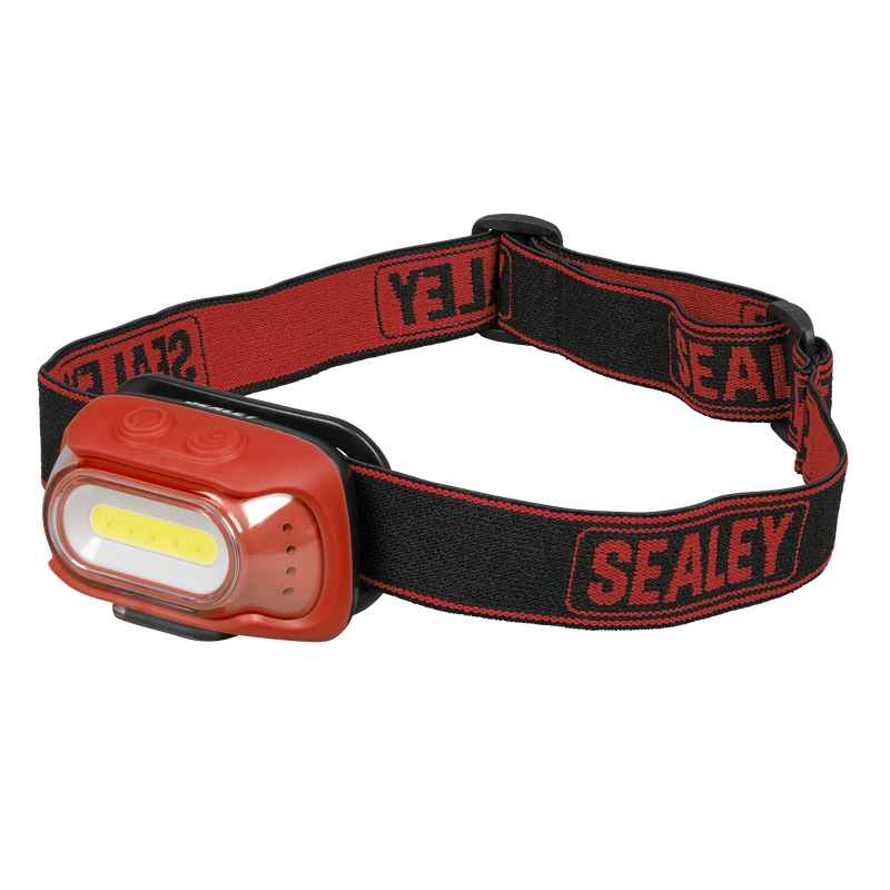 Sealey HT08RR Rechargeable Head Torch with Auto-Sensor 8W COB LED - Red - additional view 2