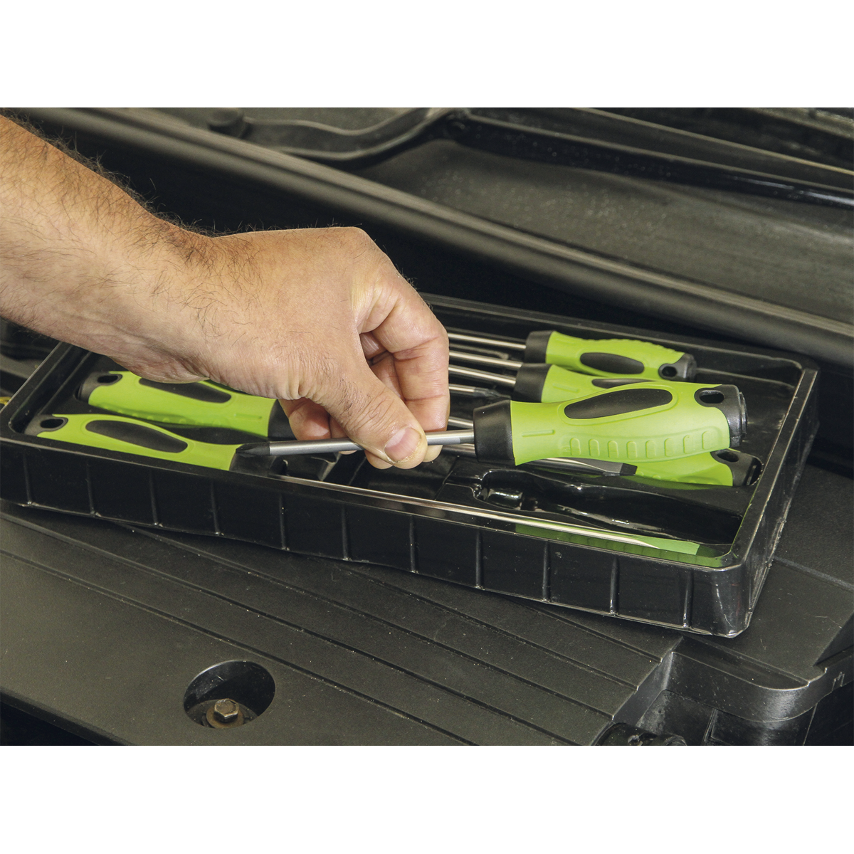 Sealey HV001 Premier Screwdriver Set 8pc - Hi-Vis Green - additional view 5