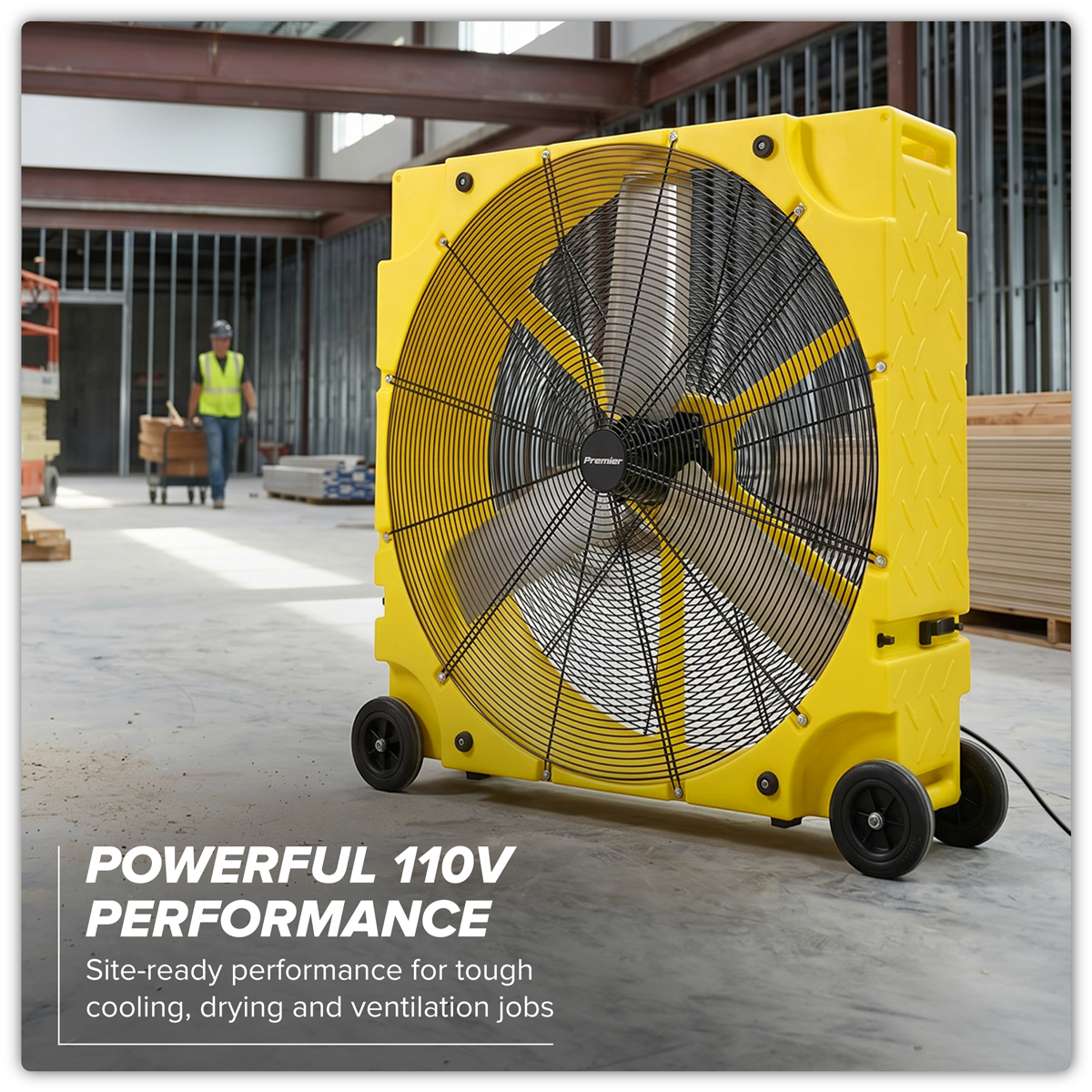 Sealey HVD36110VPM Premier 36" Industrial High Velocity Rotomould Drum Fan 3-Speed 110V - additional view 6
