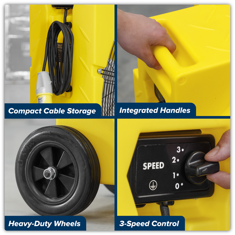 Sealey HVD36110VPM Premier 36" Industrial High Velocity Rotomould Drum Fan 3-Speed 110V - additional view 7