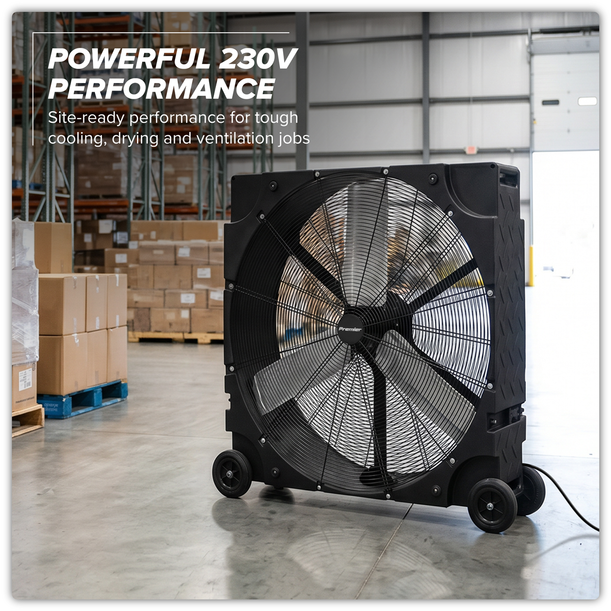 Sealey HVD36PM Premier 36" Industrial High Velocity Rotomould Drum Fan 3-Speed 230V - additional view 12