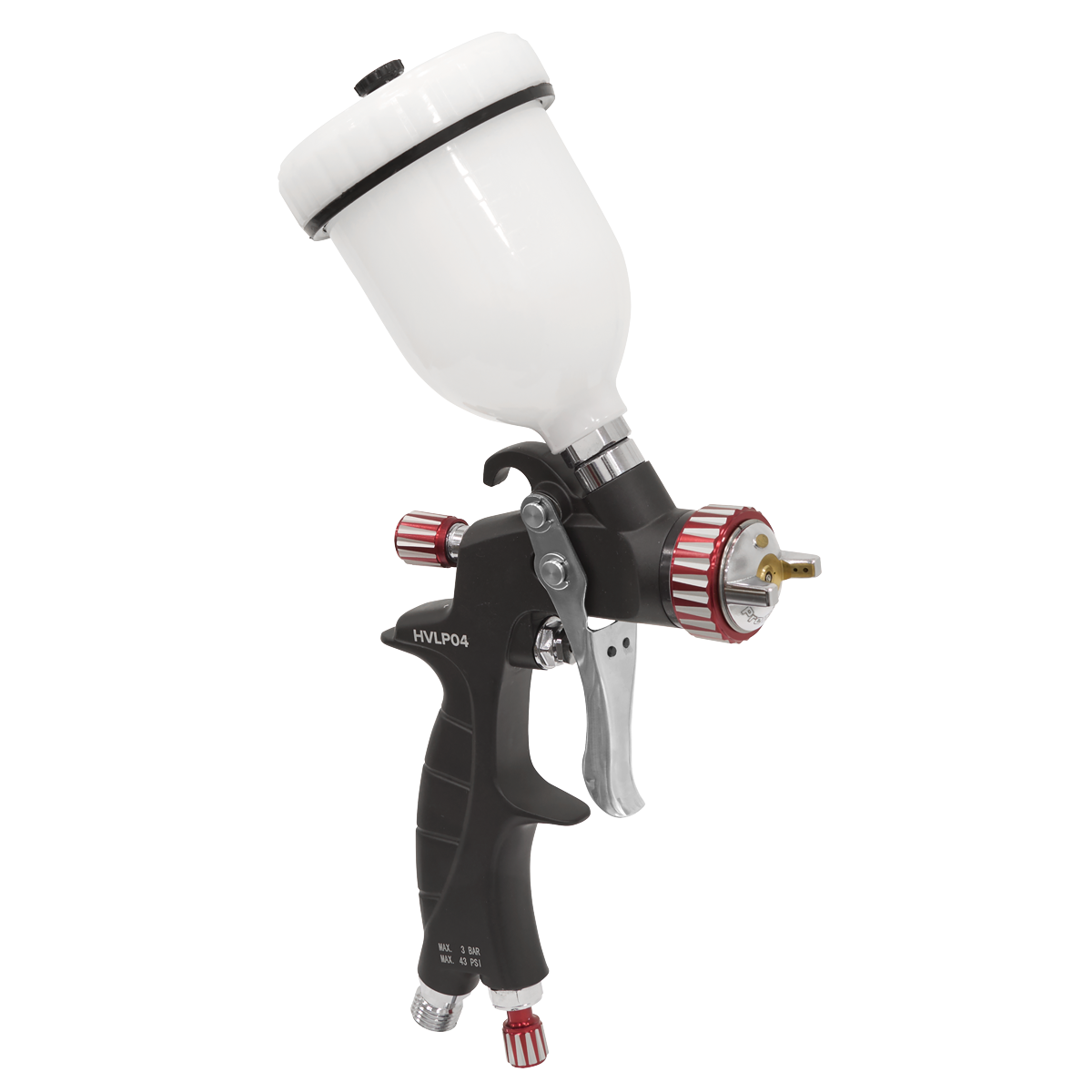 Sealey HVLP04 Premier Professional HVLP Gravity Feed Touch-Up Spray Gun 1mm Set-Up - additional view 2