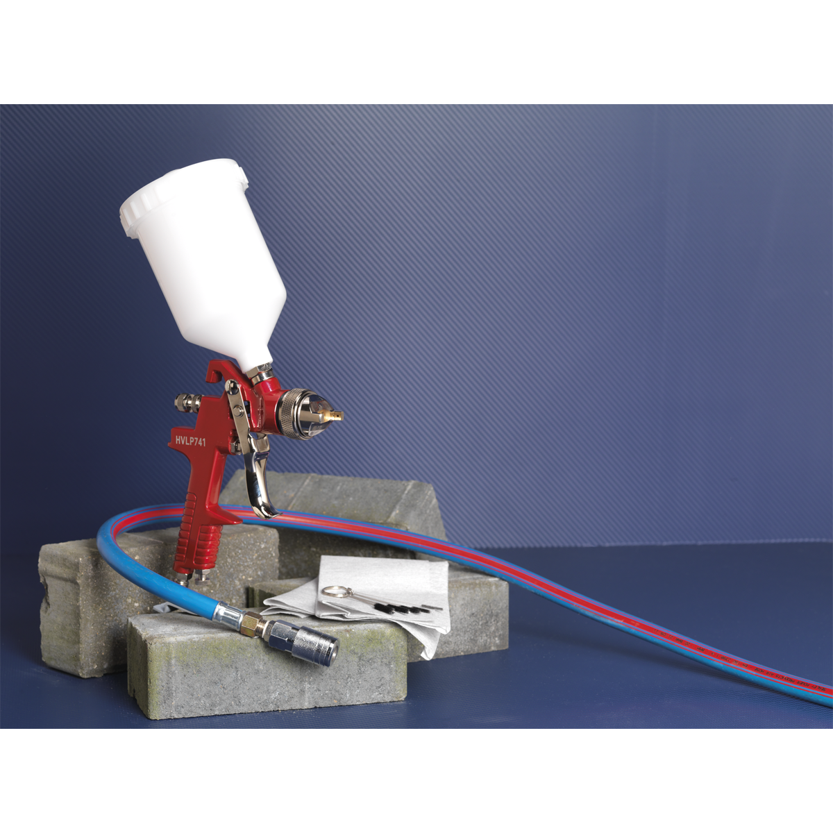 Sealey HVLP741 Workshop Series HVLP Gravity Feed Spray Gun 1.3mm Set-Up - additional view 4
