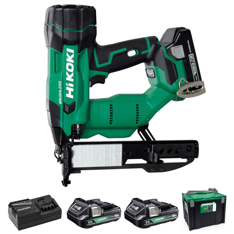 HiKOKI N1804DAJXZ 18V 18GA Narrow Crown Stapler 2 x 2.0Ah Li-Ion