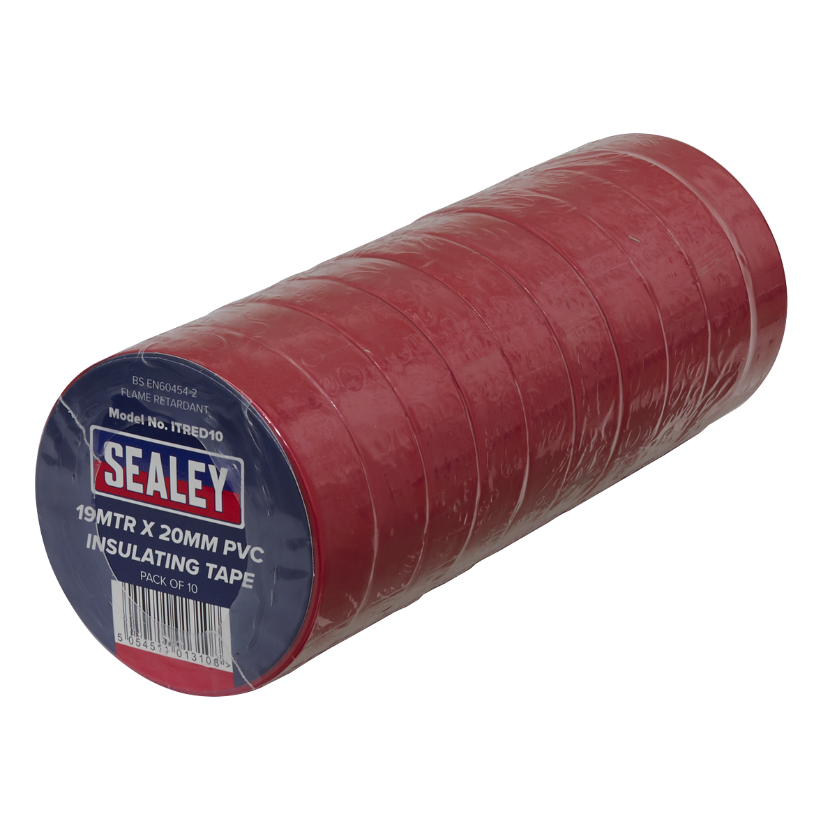 Sealey ITRED10 PVC Insulating Tape 19mm x 20m, Red - Pack of 10 - additional view 2