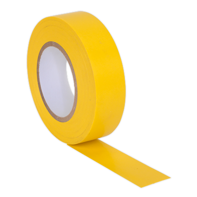Sealey ITYEL10 PVC Insulating Tape 19mm x 20m, Yellow - Pack of 10