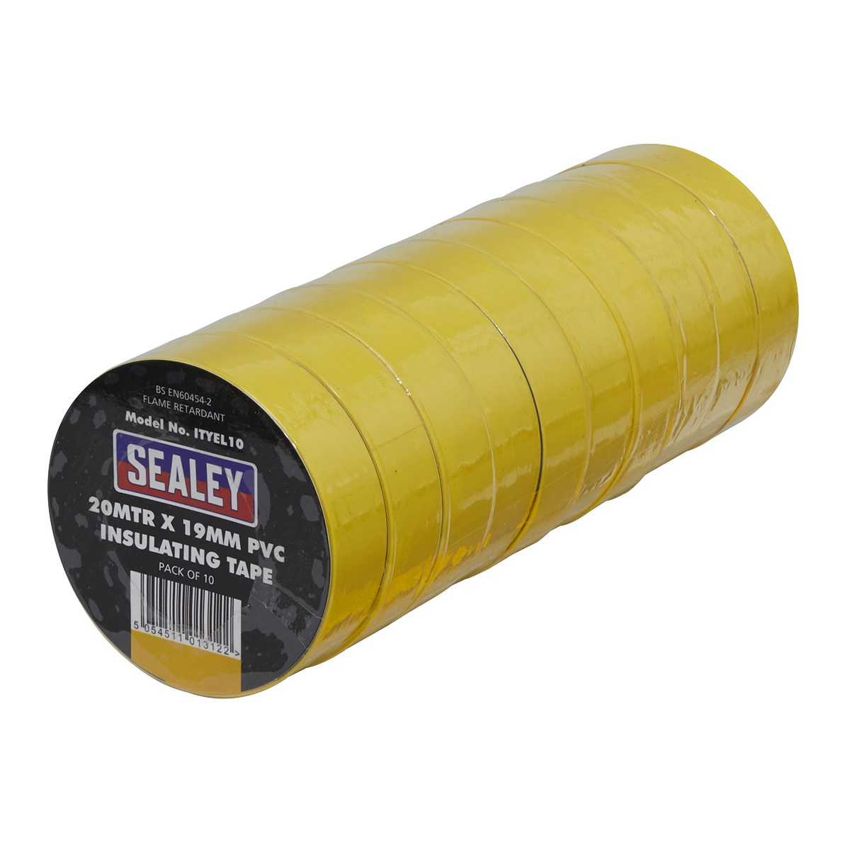 Sealey ITYEL10 PVC Insulating Tape 19mm x 20m, Yellow - Pack of 10 - additional view 3