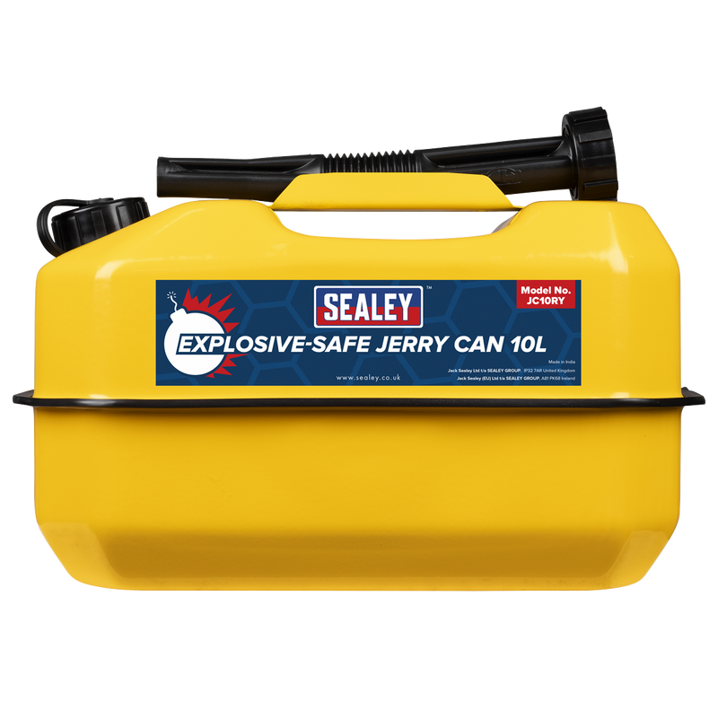 Sealey JC10RY Explosive-Safe Jerry Can 10L - Yellow - additional view 4