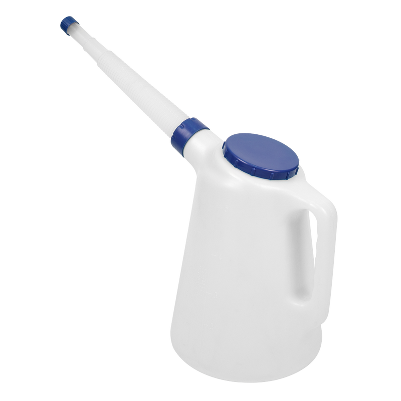 Sealey JDL5B Oil Container with Flexible Spout 5L - Blue Lid - additional view 2