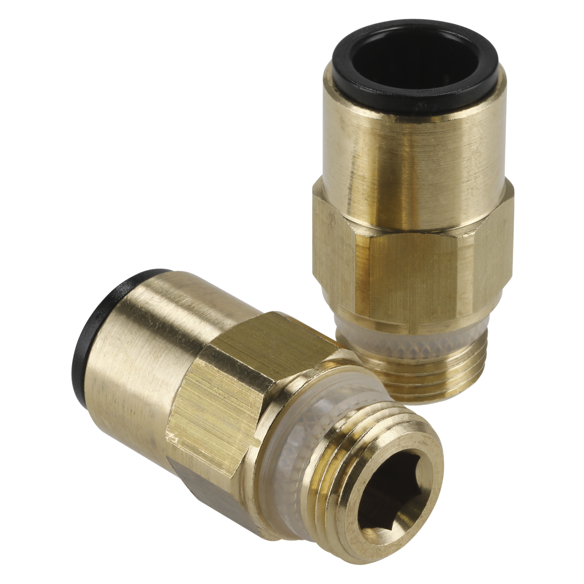 Sealey JGBC1238 John Guest® Brass SuperThread Straight Adaptor 12mm x 3/8"BSP - Pack of 2 - additional view 4