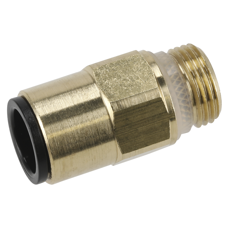 Sealey JGBC1238 John Guest® Brass SuperThread Straight Adaptor 12mm x 3/8"BSP - Pack of 2 - additional view 5