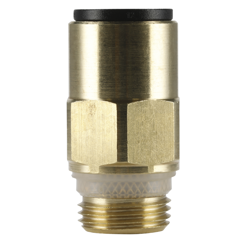Sealey JGBC1238 John Guest® Brass SuperThread Straight Adaptor 12mm x 3/8"BSP - Pack of 2 - additional view 2