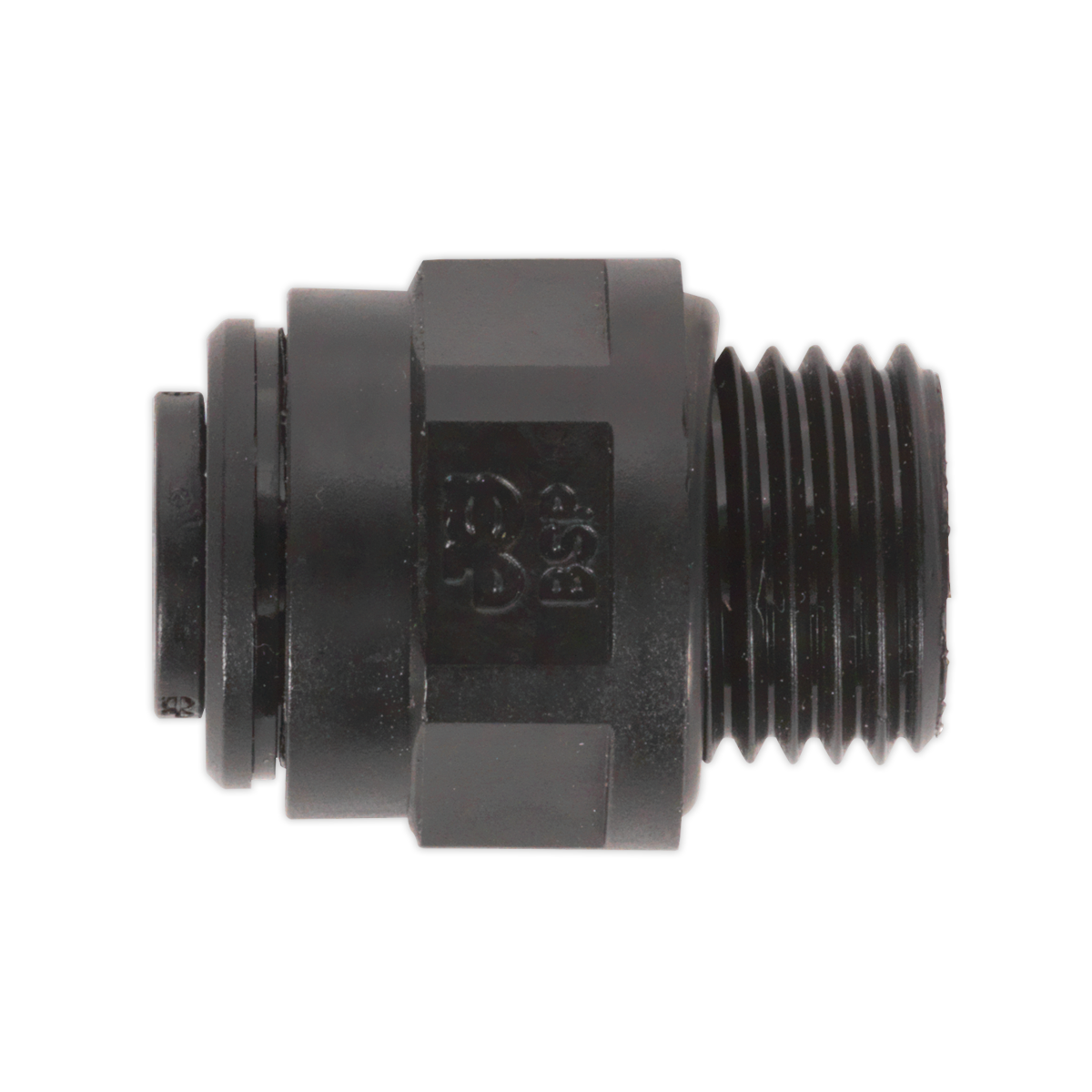 Sealey JGC1014 John Guest® Straight Adaptor 10mm x 1/4"BSP - Pack of 5